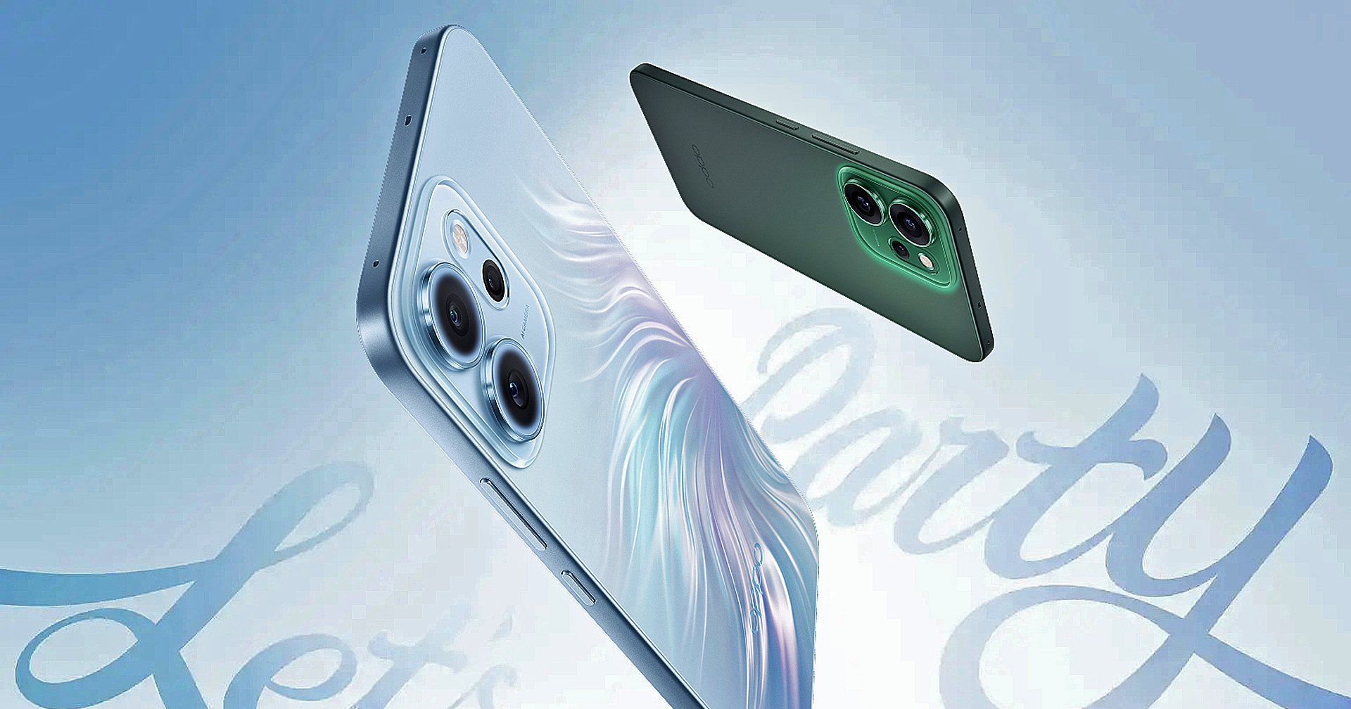 بانر OPPO Reno 14F 5G باللون الأخضر