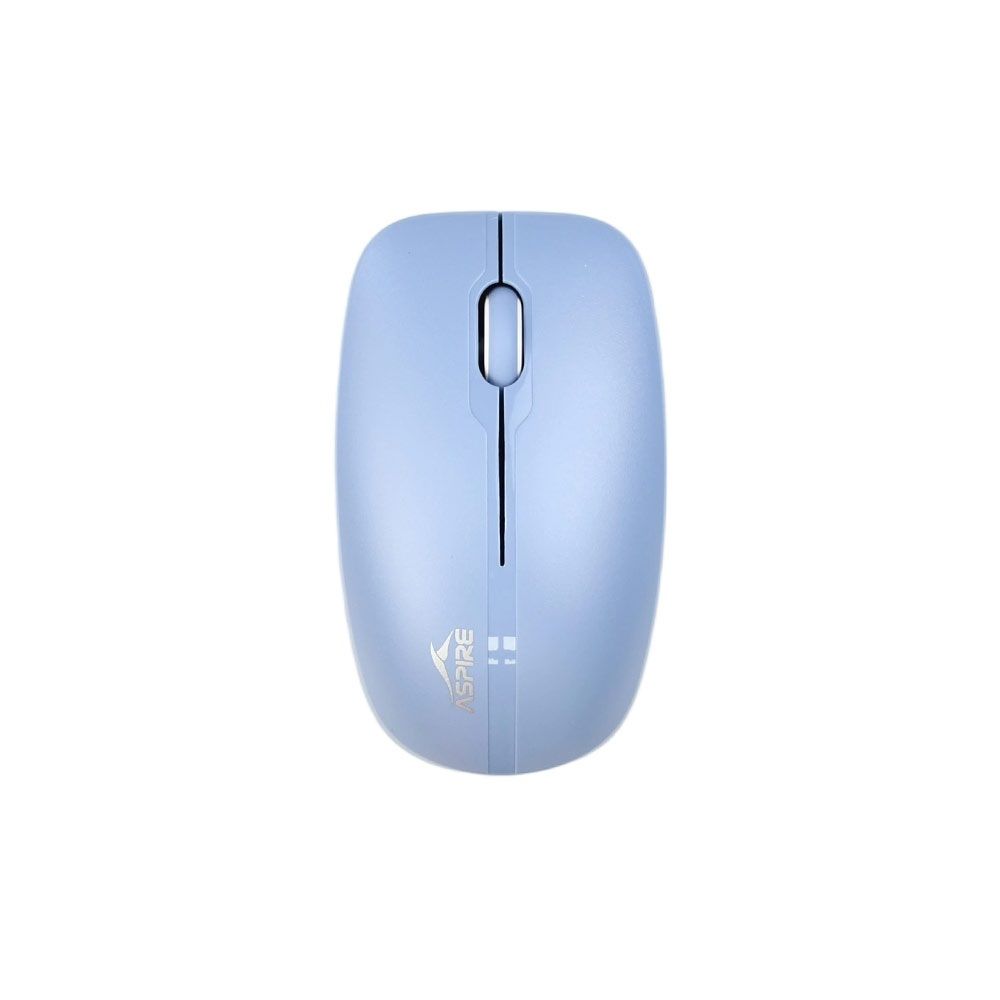 ماوس Aspire Silent N360 اللاسلكي مع زر تشغيل/إيقاف - أزرق