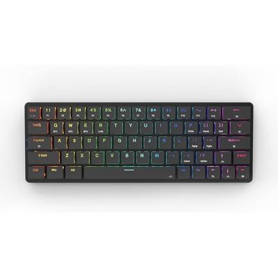 REDRAGON K624 PRO RGB لوحة مفاتيح الألعاب الميكانيكية لاسلكية/سلكية وبلوتوث سوداء