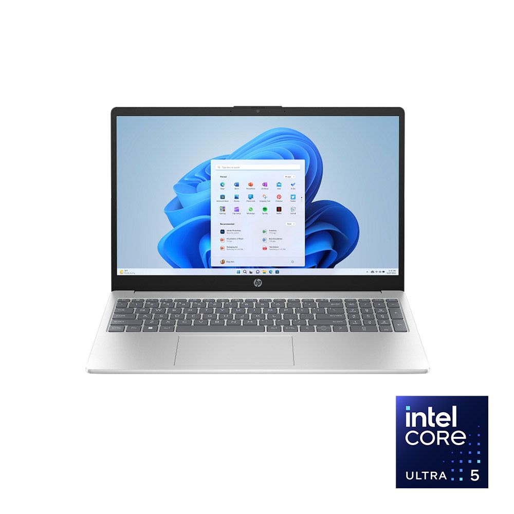 لابتوب HP 15-fd2000ne  AI PC معالج نتل كور الترا 5 -225U رامات 16 جيجا هارد 512 جيجا SSD كارت شاشة  Intel Graphics شاشة 15.6 "FHD  ويندوز 11 فضي