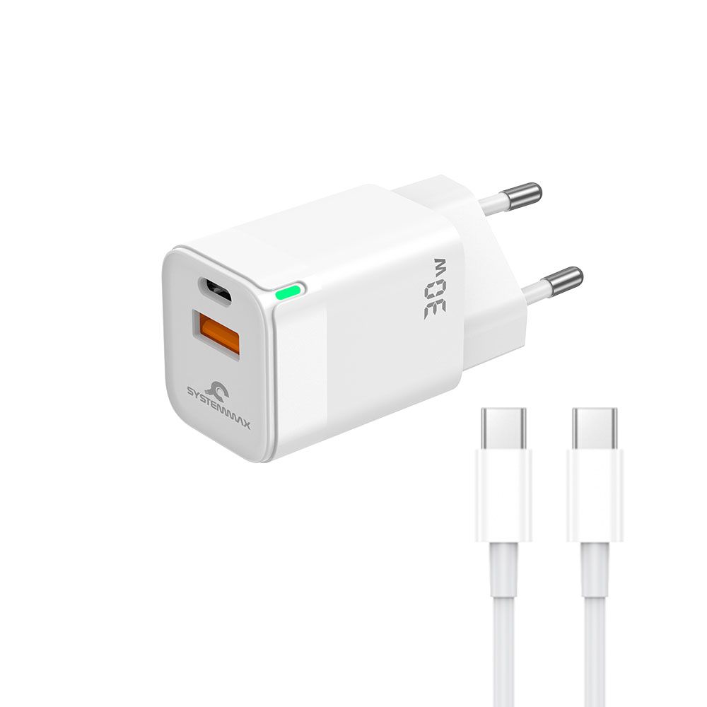 سيستم ماكس شاحن  30 وات & كابل تايب سي - SM-30ACX 