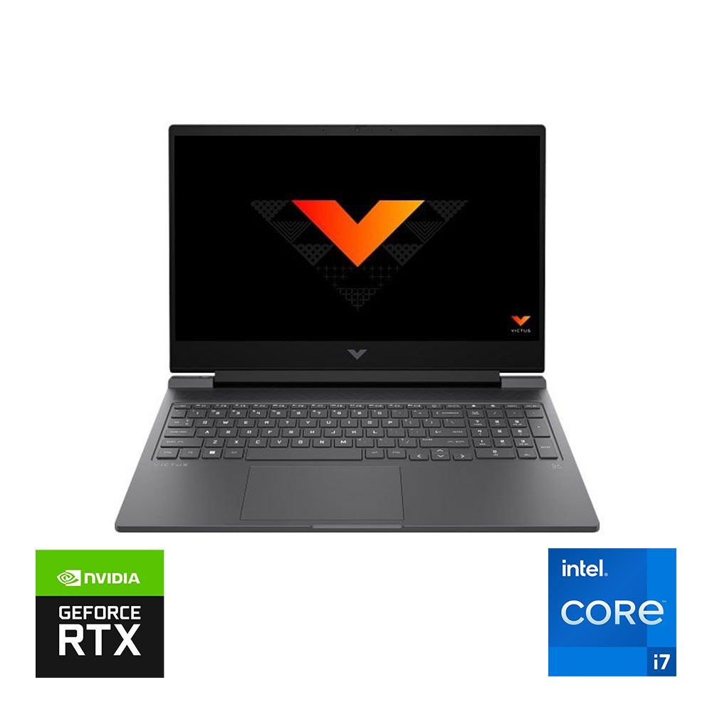 جيمنج لابتوب HP Victus 15-FA1097ne بمعالج Intel Core i7 13700H رامات 16 جيجا هارد 512 جيجا SSD كارت شاشة NVIDIA GeForce RTX 4050 6GB شاشة 15.6" FHD IPS بتردد 144هيرتز دوس رمادي