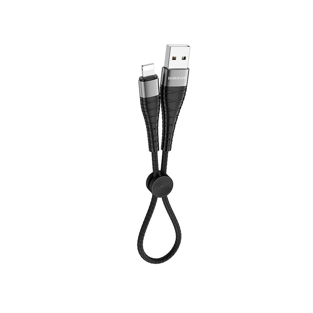 بوروفون كابل شحن وبيانات - موني فيسنت - لايتنينج - اسود - BX32