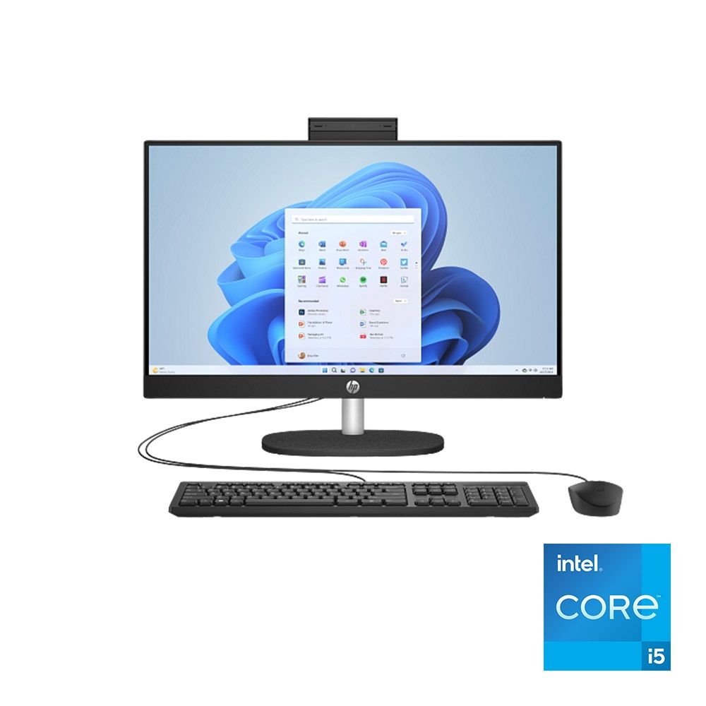 جهاز HP AIO CR0343NH - بمعالج Intel Core i5 (1334U) -الرامات  8 جيجابايت -الهارد  512 جيجابايت - شاشة لمس IPS FHD مقاس 24 بوصة - نظام تشغيل DOS - أسود - BY1X6EA