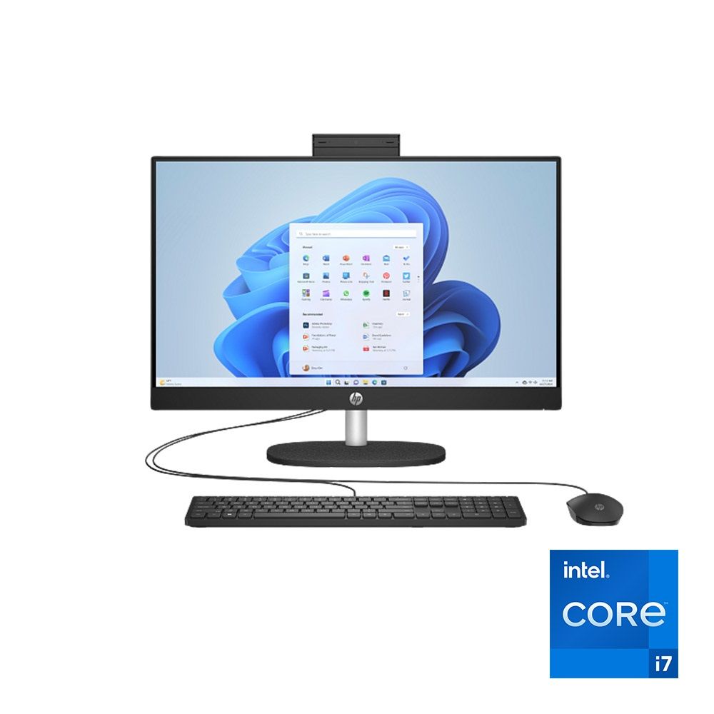جهاز HP AIO CR0126NH - معالج Intel® Core™ i7-1355U - رامات 8 جيجابايت - هارد 512 جيجابايت - شاشة لمس FHD مقاس 24 بوصة - لون اسود - نظام تشغيلDOS - 91H33EA