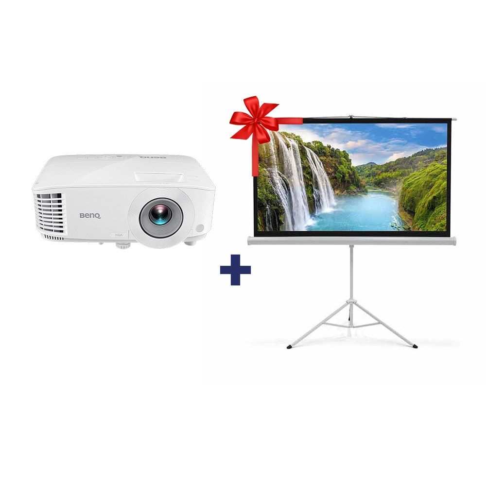  بينكيو جهاز عرض  MX550 - XGA 3600 ANSI وشاشة عرض عالية الدقة 180x180 مع حامل ثلاثي القوائم