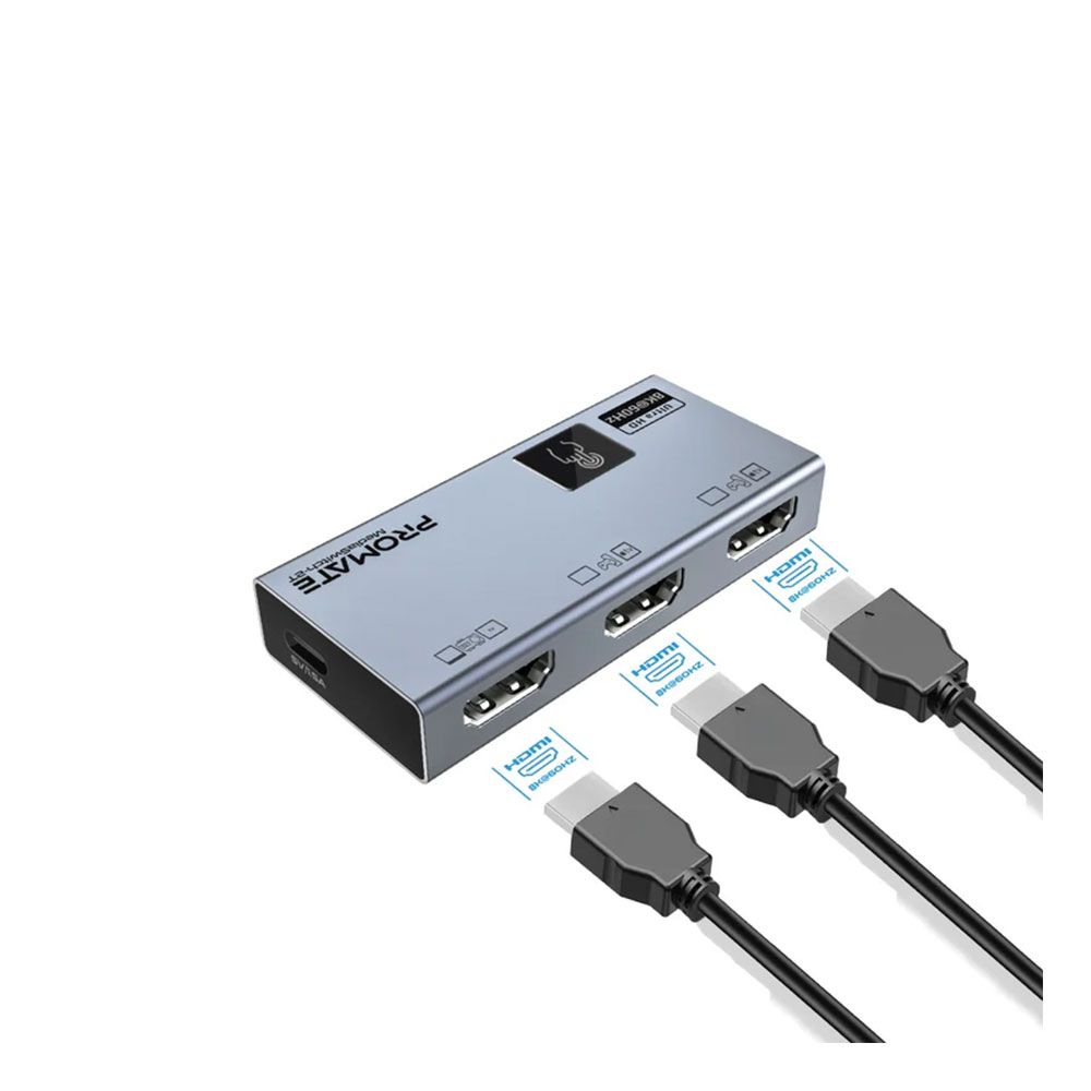 بروميت – محوّل HDMI – أجهزة التلفاز والشاشات – دعم 8K عند 60 هرتز – تحكم باللمس الذكي – توصيل وتشغيل فوري