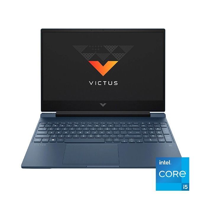 لابتوب HP Victus 15-fa1041ne بمعالج Intel Core i5 13500H رامات 8 جيجا هارد512 جيجا SSD كارت شاشة NVIDIA GeForce RTX 3050 6GB شاشة 15.6" FHD دوس أزرق