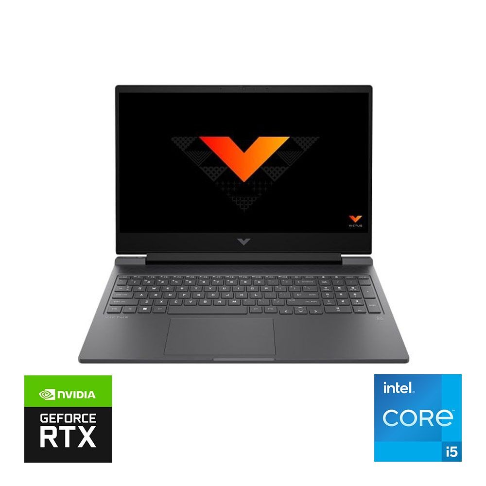 جيمنج لابتوب HP Victus 16-r1078ne بمعالج Intel Core i5 14450HX رامات 16 جيجا هارد 512 جيجا SSD كارت شاشة NVIDIA GeForce RTX 3050 6GB شاشة 16.1" FHD دوس رمادي