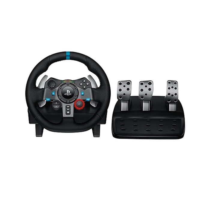 لوجيتك عجلة قيادة سباق G29 Driving Force لجهاز بلاي ستيشن PS5 / PS4 والكمبيوتر باللون الأسود - 941-000112