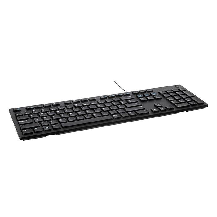 لوحة مفاتيح Dell Multimedia سلكية، باللون الأسود - KB216
