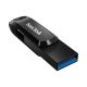 SanDisk Ultra Dual Drive Go USB Flash Drive 256GB USB 3.1 USB-A + USB-C 150MB/s Black
