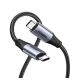 كابل UGREEN USB-C إلى USB-C بقدرة 240 واط بتقنية الشحن السريع PD، طوله 2 متر رمادي