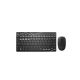Rapoo 8000M Office Mouse & Keyboard Combo Wireless 2.4GHz + Bluetooth Arabic Layout Black