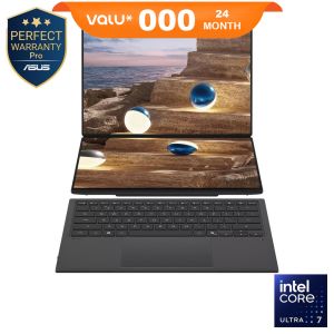 لابتوب اسوس Zenbook Duo UX8406MA-PZ073W معالج Intel Core Ultra 7 155H رامات 16 جيجا هارد 1 تيرا SSD  كارت شاشة Intel Arc Graphics شاشتان 14.0'' OLED تاتش 120Hz ويندوز 11 رمادي