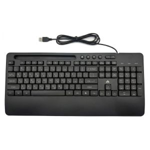 MJK K3 Membrane Office Keyboard Wired Arabic Layout Black