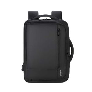 Meinaili 1805 15.6-inch Nylon Business Travel Backpack Laptop Bag With USB Port - Black