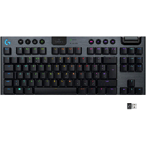 Logitech® G915 TKL Tenkeyless LIGHTSPEED Wireless RGB Mechanical Gaming Keyboard - CARBON - US INT'L-TACTILE