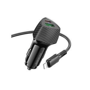 بوروفون شاحن سيارة- BZ31C - سوليد PD30 واط + QC3.0 مع مجموعة كابلات - سي إلى آي بي 