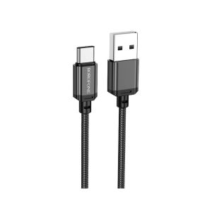 بوروفون كابل شحن وبيانات - شارب - تايب سي -اسود - BX87