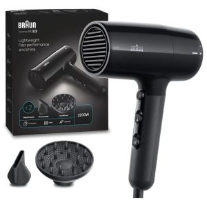 مجفف شعر براون HD2.2 بقوة 2200 واط أسود ضمان سنتين- BRHD225E