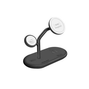 بروميت – محطة شحن MagSafe – هواتف آيفون وأجهزة آبل – قدرة 57 واط / شحن MagSafe 15 واط – شحن سريع معتمد من آبل (MFi)