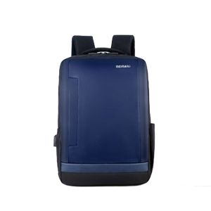 MEINAILI 1809 Nylon Business Waterproof Laptop Backpack USB Port Headphone Jack - Black-Blue
