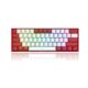 لوحة مفاتيح ميكانيكية ريد دراجون K617 FIZZ بإضاءة RGB – أبيض/أحمر – مفاتيح حمراء