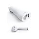 Joyroom JR-CP1 Car charger with Bluetooth Earphone - White