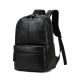 RAHALA 113 15.6-Inch Casual Multi-Pockets Leather Unisex USB Backpack Bag, Black