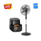 عرض مروحة ستاند من فيليبس 45 واط، 3 سرعات، 5 ريش & قلاية هوائية فيليبس NA230/00 بسعة 6.2 لتر، 1700 واط